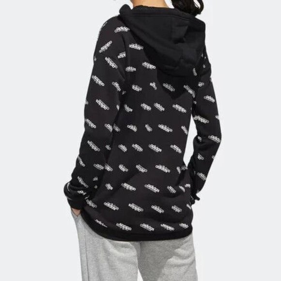 Adidas Sport Inspired Women's Black White Favorites Comfy Hoodie Size xs FN0942 - Picture 7 of 7